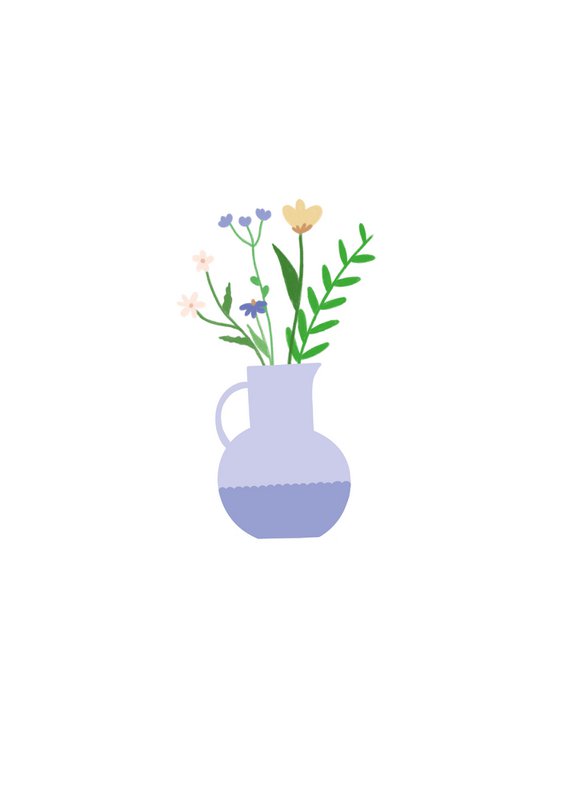 Kort | BLOMSTER I VASE