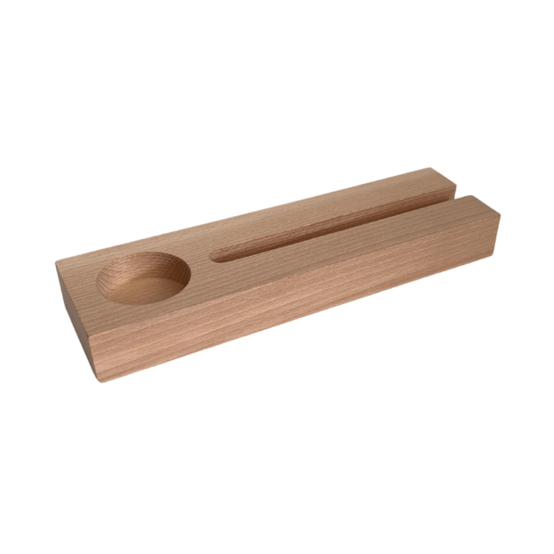 Wooden tile holder for tea light
