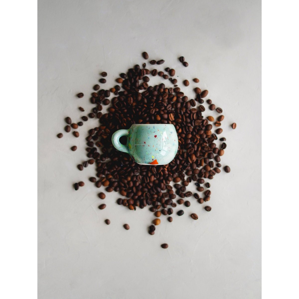 Rainbow Coffee Cup - Handgemaakt keramiek gemaakt in Portugal