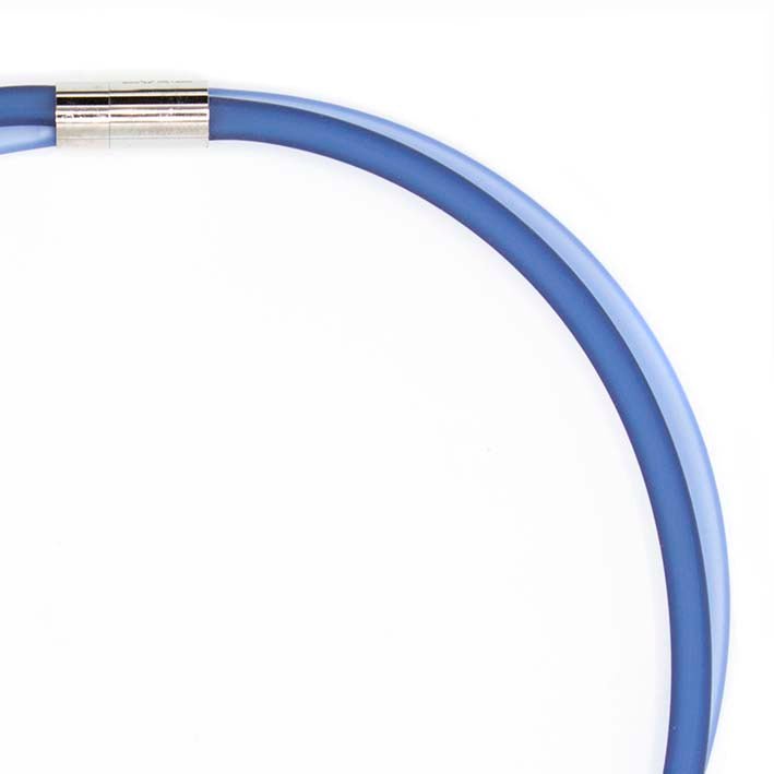 Cadena de goma, montan/azul, 2 hilos