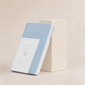 Linnen A5 Hardcover Notitieboek – Gestippelde Pagina’s – 256 Pagina’s
