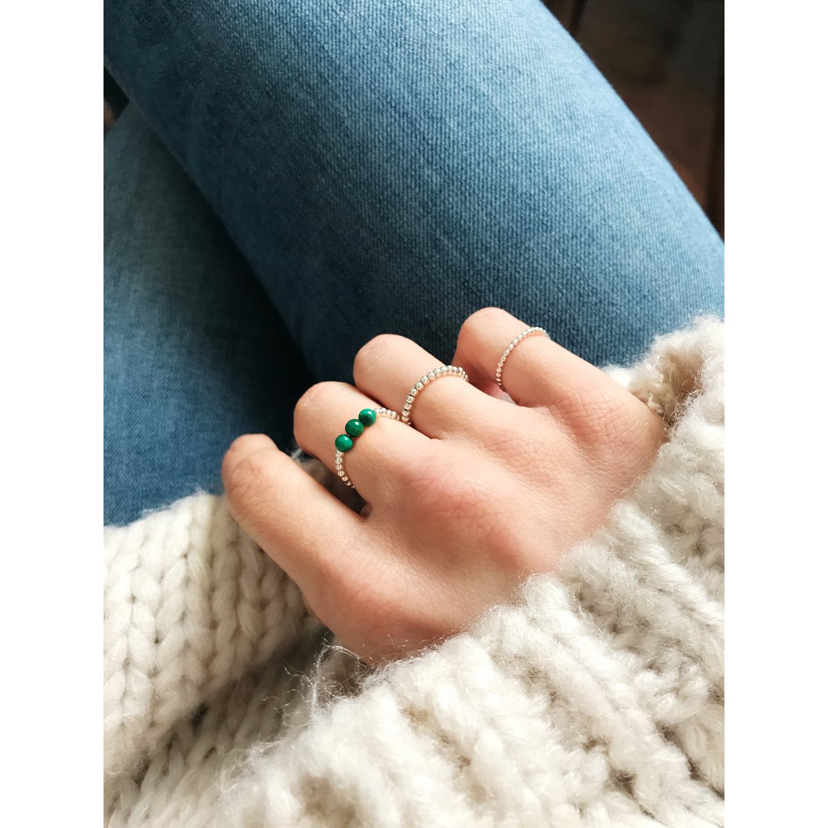 DRAGEE malachiet ring