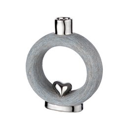 Vase "Love" grau H.20cm