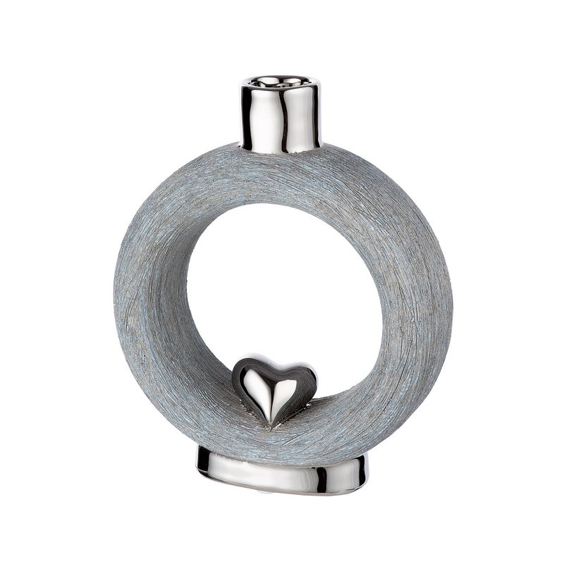 Vase "Love" grau H.20cm