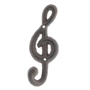 Wall hook 6x5x17 cm brown iron coat rack