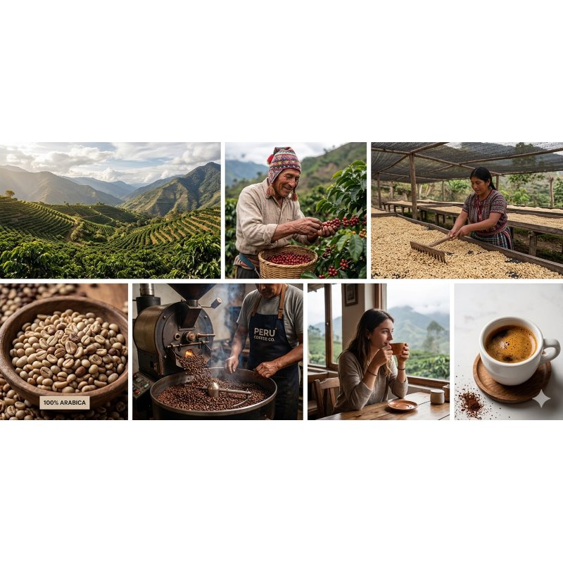 100% Arabica organic coffee beans 1kg – Bulk / Vrac / Granules / Loose