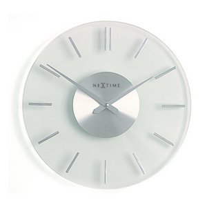 Wandklok - 26 cm - Aluminium - Glas - 'Stripe'