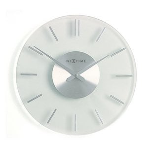 Wandklok - 26 cm - Aluminium - Glas - 'Stripe'
