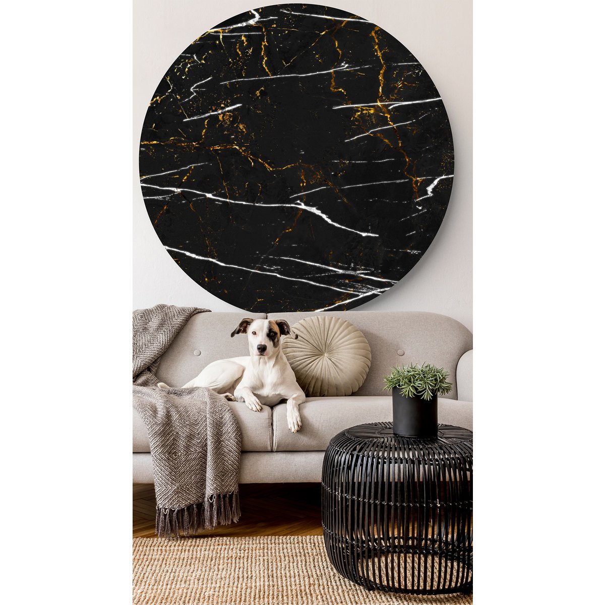 Marble Black White Gold