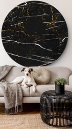 Marbre Noir Blanc Or