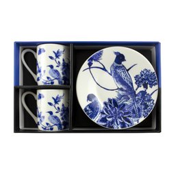 Service à expresso, oiseaux de Delft, Rijksmuseum