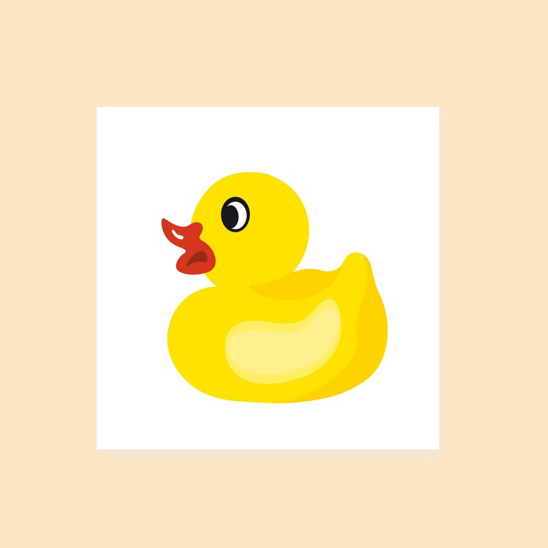 Temporary Tattoo Rubber Duck