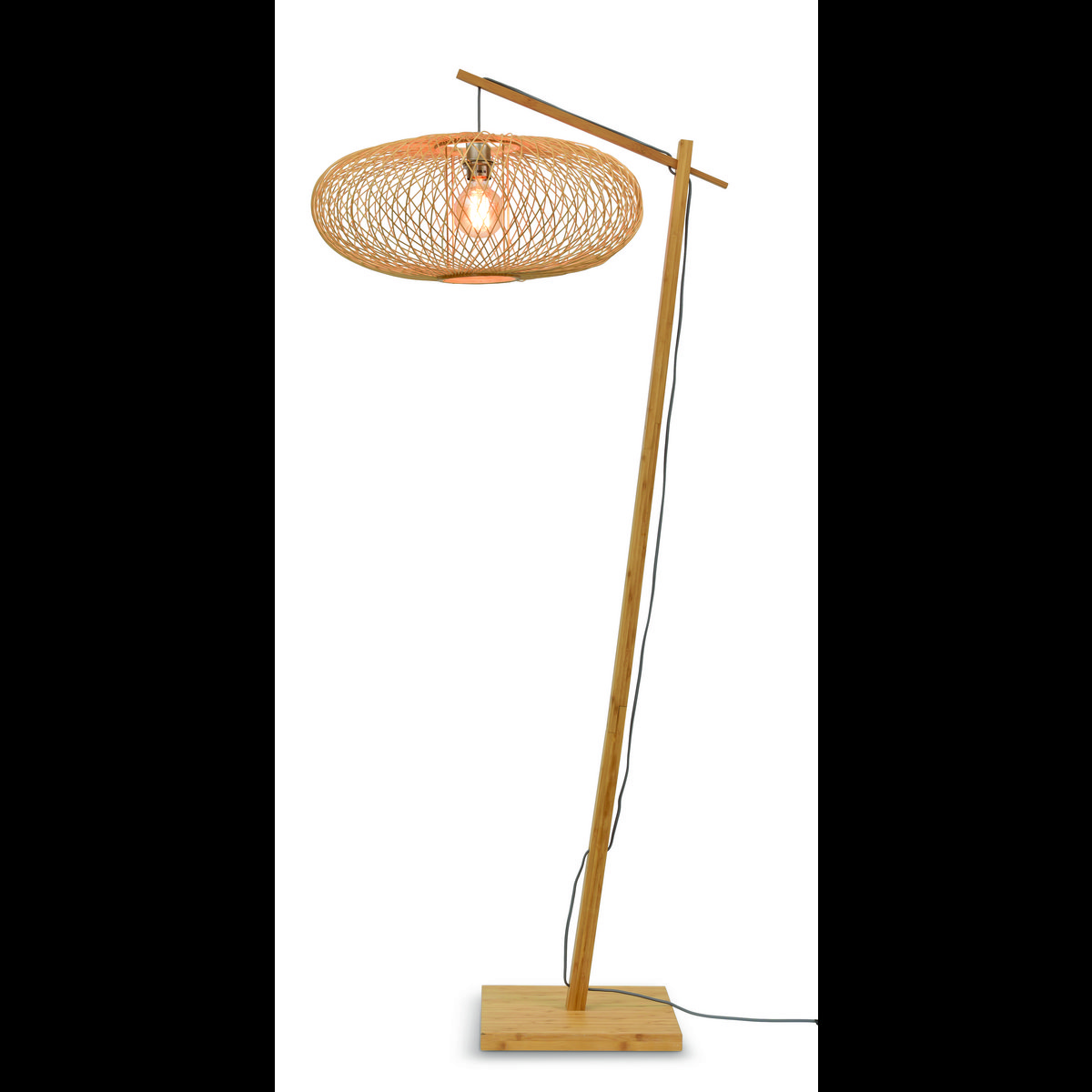 Vloerlamp Cango nat/kap naturel, S