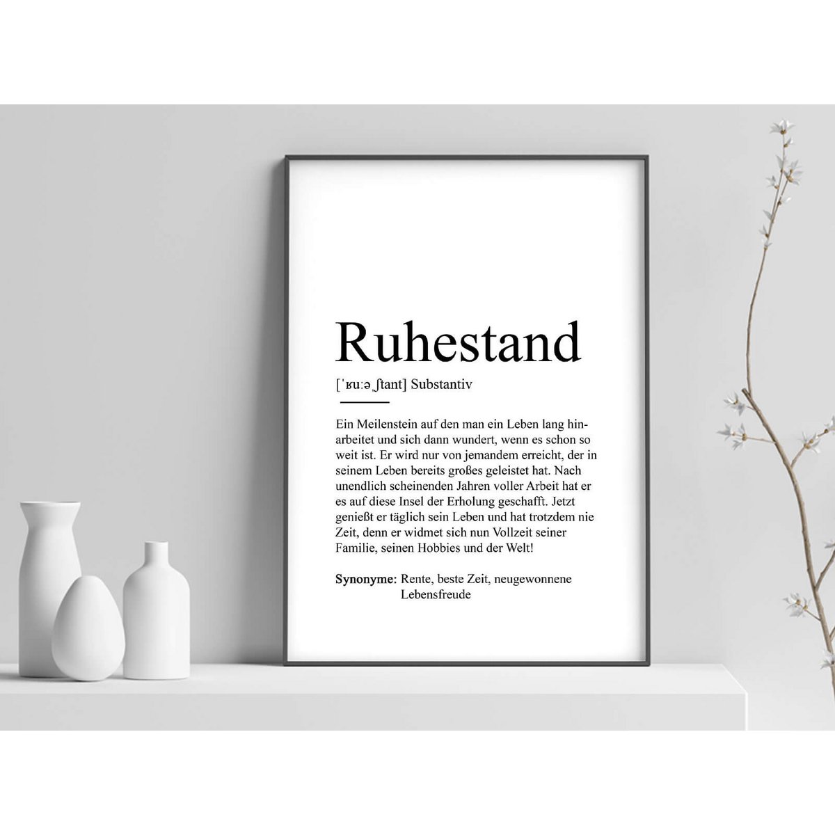 Definition "retirement" poster