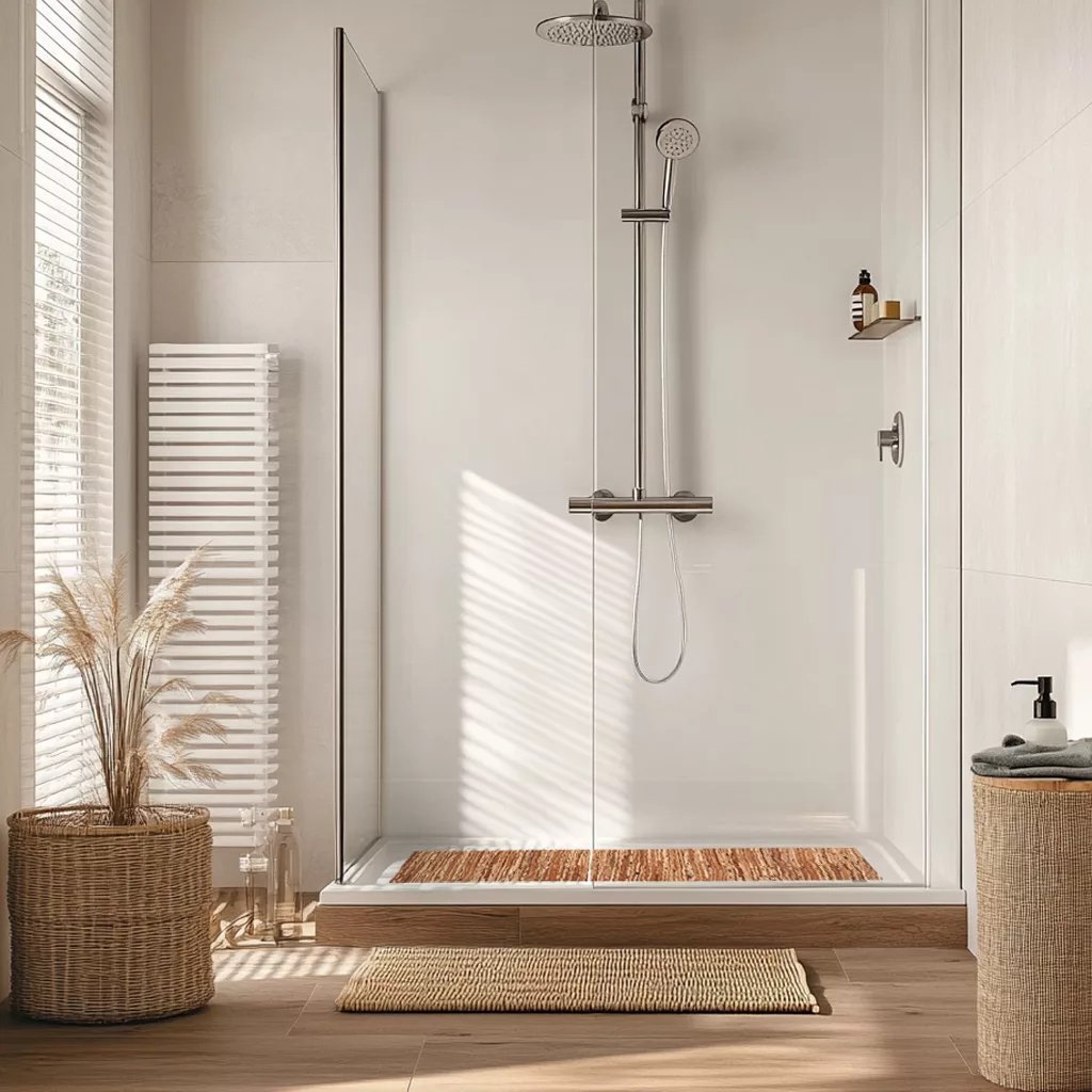 Tapis de douche à base d'écorce de bouleau