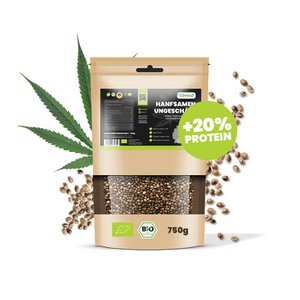 SANUUS Allgäu organic hemp seeds unpeeled from roasted hemp seeds 750g