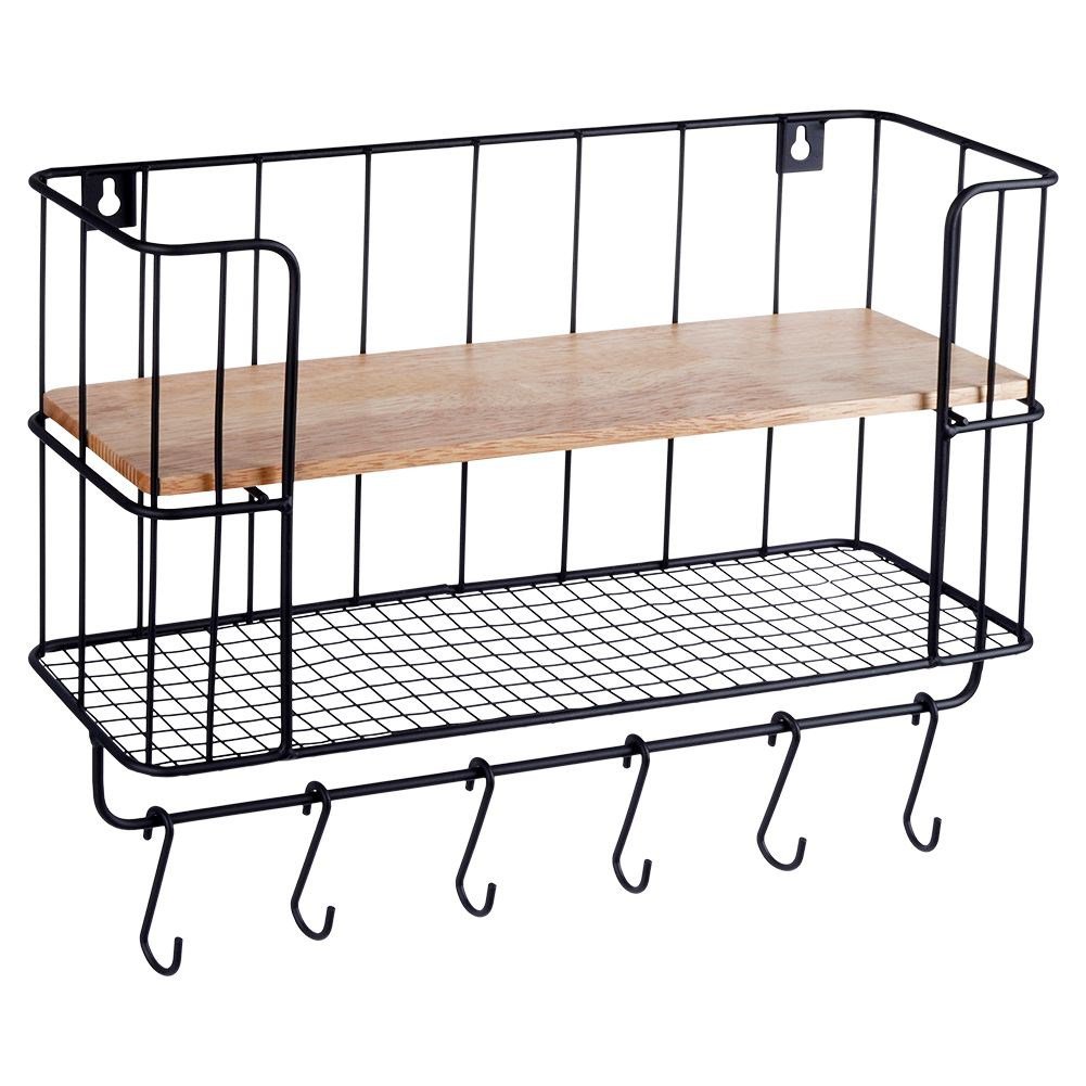 Wall shelf metal 41x12x25.5cm