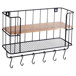 Wall shelf metal 41x12x25.5cm