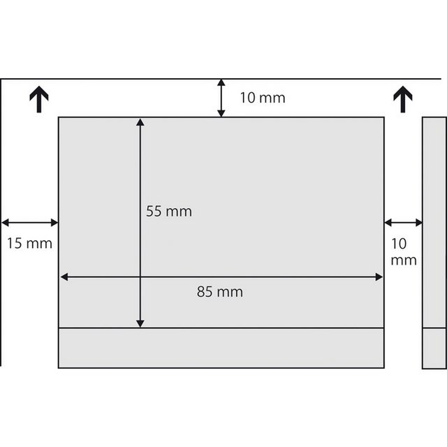 Visitekaart Sigel 85x55mm hoogwit 225grs doos 40 vel 10 krt per vel FSC