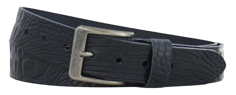Waist belt 4cm | Grain leather crocodile print