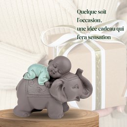 Figurka Buddy – Słoń Bonze – Dekoracja Zen i Feng Shui – Duchowa i zrelaksowana atmosfera – Dekoracyjny pomysł na prezent