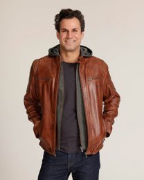 Jasper │ Veste à sweat à capuche en cuir masculin