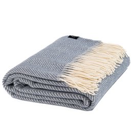 Plaid WOOOL - Manhattan (Bleu clair)