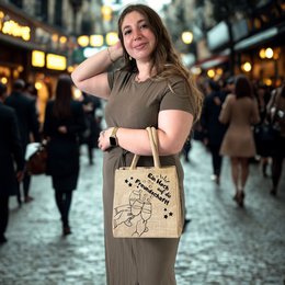 Jute bottle bag. Vegan 6 beer bottle carrier/can carrier shopping basket with dividers for bottles.