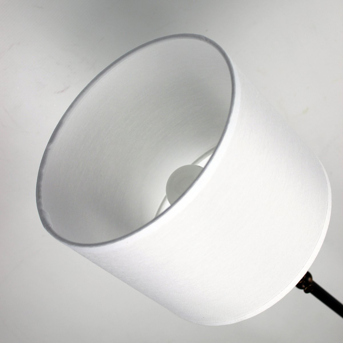 Abażur z tkaniny biały półprzezroczysty klosz 20/20/16 cm