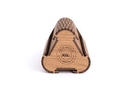 Krea-Wood handmade coffee capsule holder for Nespresso compatible capsules, in natural color