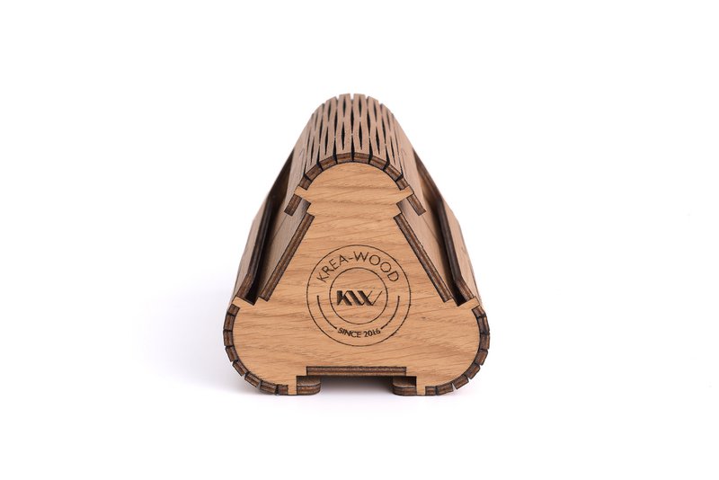 Krea-Wood handmade coffee capsule holder for Nespresso compatible capsules, in natural color