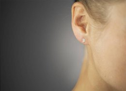 Puristic rectangular ear studs made of 925 sterling silver
