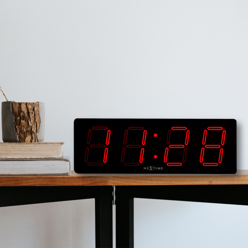 Horloge murale/de table - 51,5 x 18x 4,5 cm -Plastique- 'Big D'