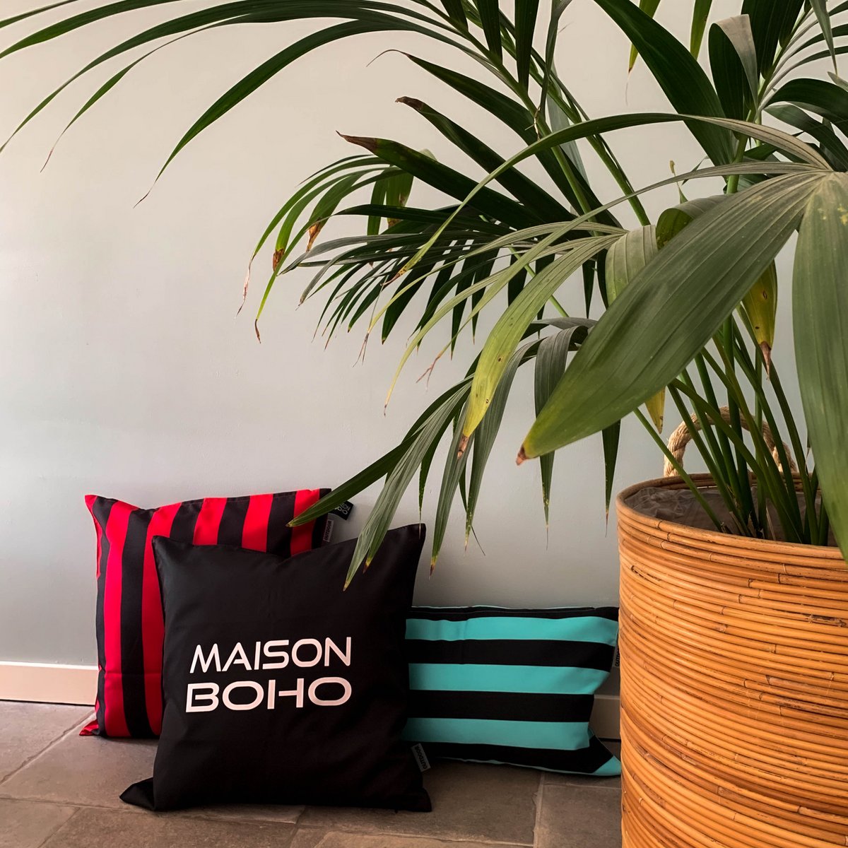 Cushion cover Capetown Black Outdoor