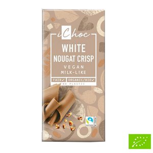 Organic Chocolate White Nougat Crisp vegan iChoc