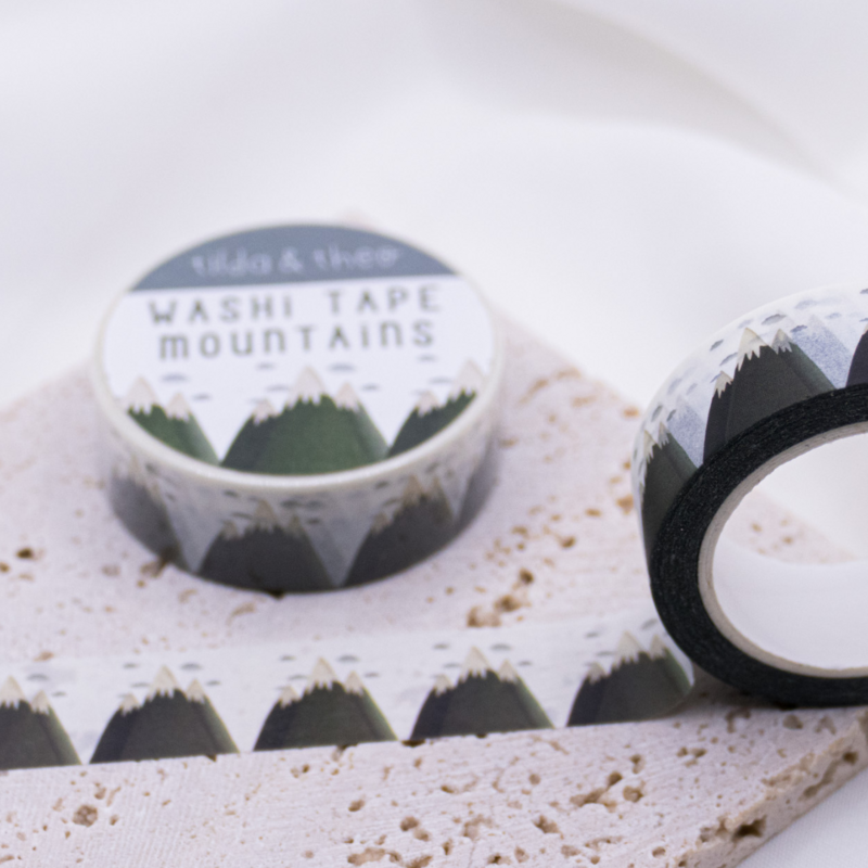 Nastro da viaggio Washi Tape Montagne da viaggio Catena montuosa da viaggio - Copia del nastro Washi da montagna