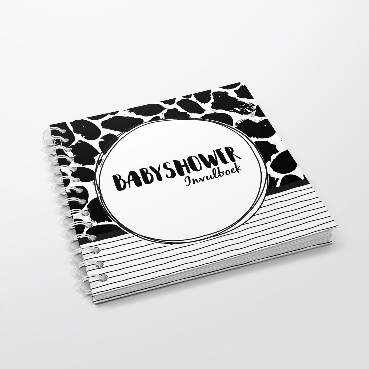Ausfüllbuch SilliBeads - Das Babyshower Ausfüllbuch - Hardcover Wire-o (BLACK/WHITE RANGE)