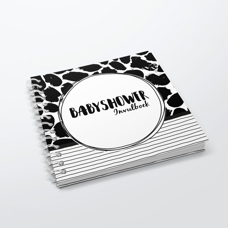 Fill-in Book SilliBeads - The Babyshower Fill-in Book - Hardcover Wire-o (SORT/HVID RANGE)