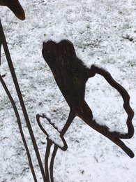 Poppy open up - Stalowy obiekt Corten