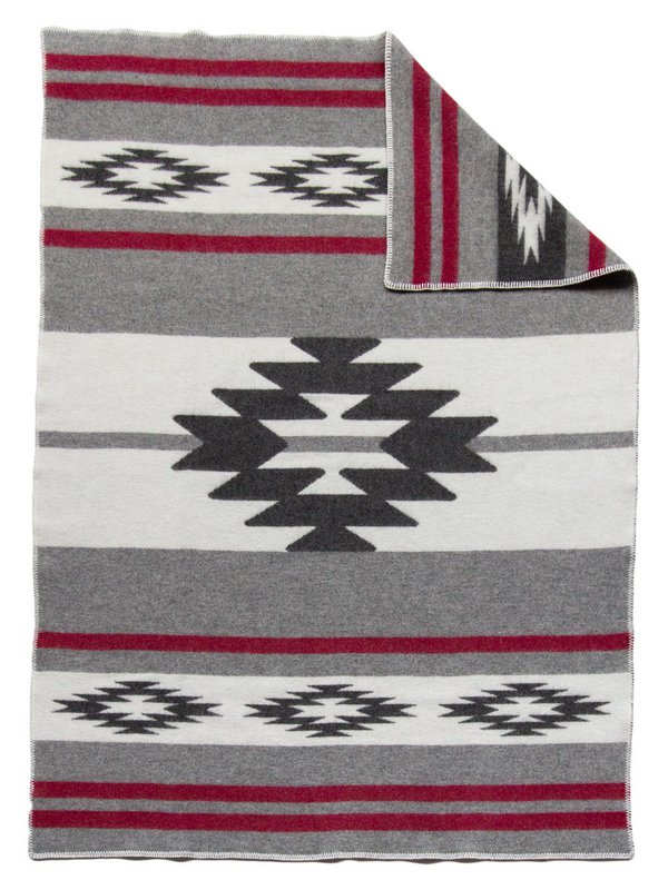 Plaid en laine CARPATHIAN - gris