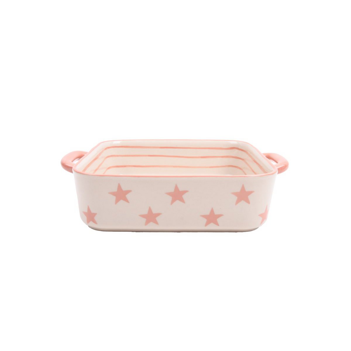 Pink Square Dish Stars 26,2x20,8x6,4 cm Isabelle Rose