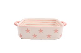 Pink Square Dish Stars 26,2x20,8x6,4 cm Isabelle Rose