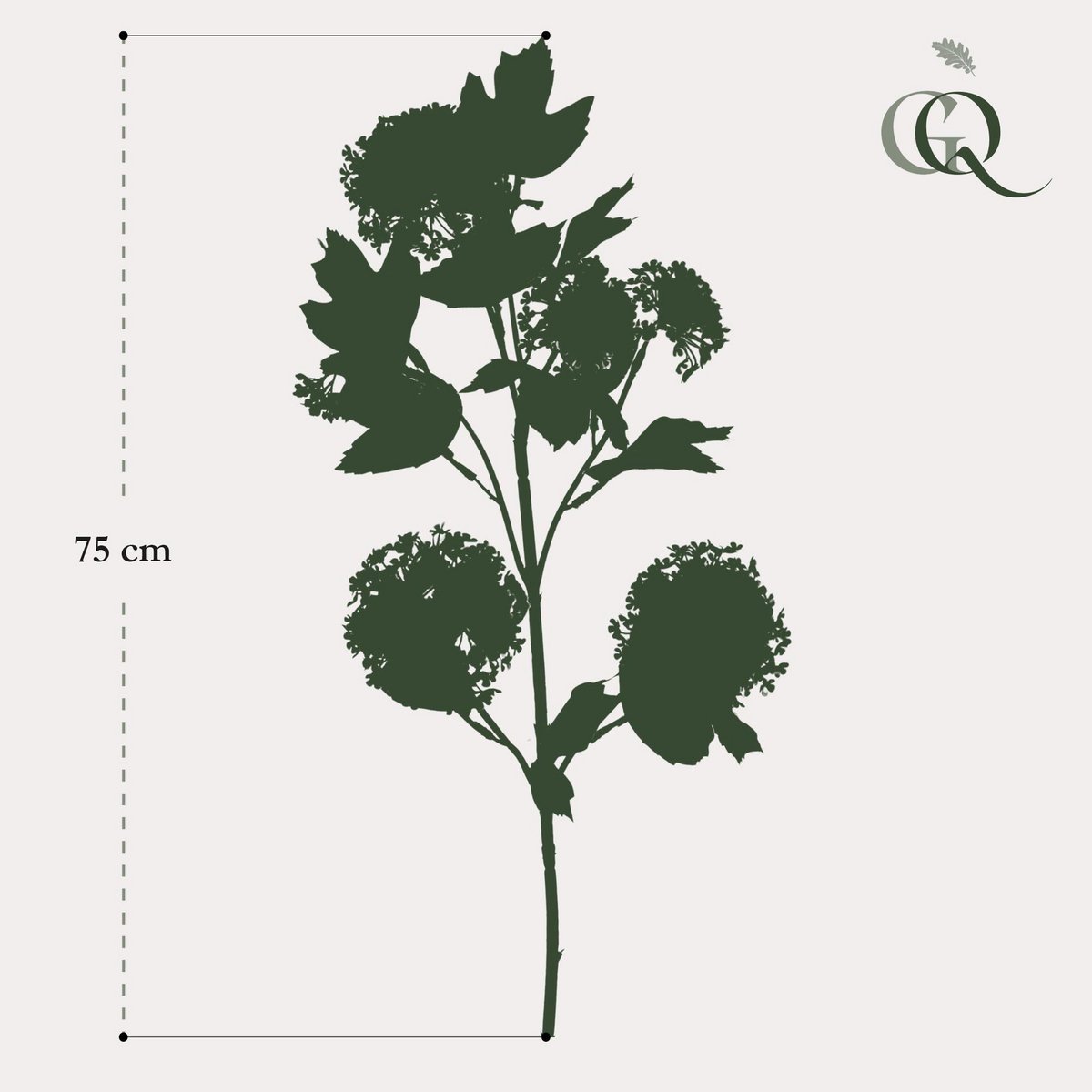 Kwiaty sztuczne Solo - Kremowe - Kalina Opulus Gałęzie - x 4 - 75cm