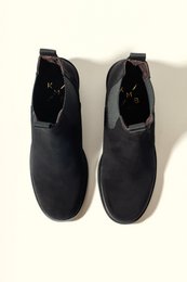 INMA BLACK – Stiefeletten mit elastischen Einsätzen und Blockabsatz