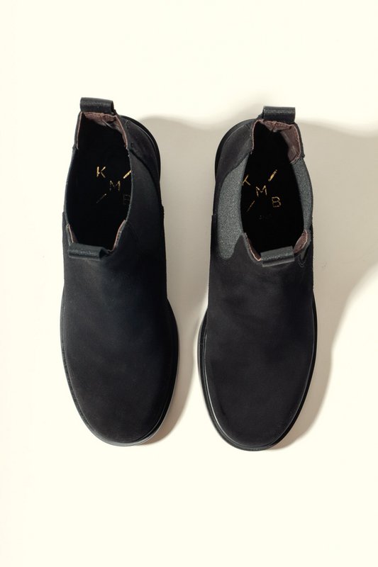 INMA BLACK – Stiefeletten mit elastischen Einsätzen und Blockabsatz
