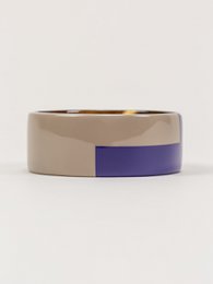 Breites Armband aus indigoblau und cremefarbenem Kaffee