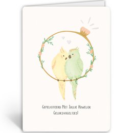 ENFLS3851 - ¡Felicitaciones por las aves afortunadas de su boda!