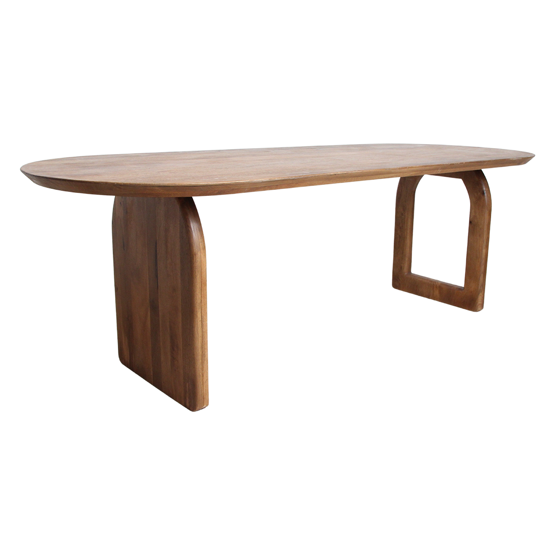 Esstisch aus Bullnose-Mangoholz, braun – Basismischung