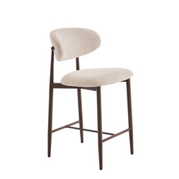 Bar chair Celia Beige Walnut Santi