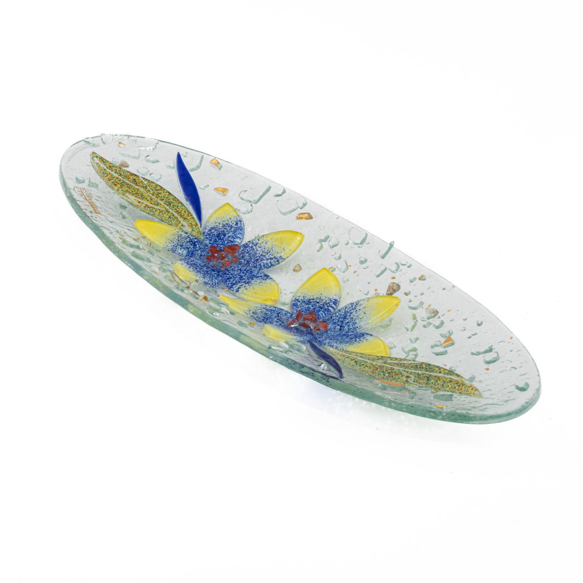 EMPATATA FLASK dans le verre Murano, Idée de cadeau de faveur, décoration en or floral